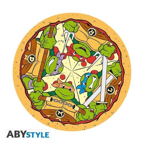 TMNT Rugalmas Egérpad - Pizza (méretek: 21,5 cm)