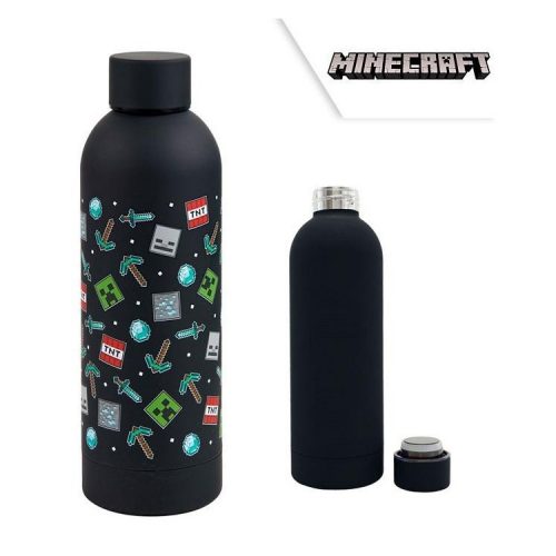 Minecraft fekete kulacs - 500 ml